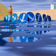 Reflected Arrows (1974) by Jeffrey Smart